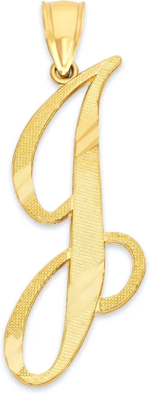 10k Gold Initial Pendant