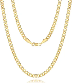 14K Gold Chain for Men Chunky Necklaces for Women 3.7mm wide Cuban Link Chain for Womens Necklaces Trendy Classic Design and Modern Simplicity Chunky Gold Necklace for Women Non Tarnish 16-24in