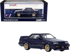 1/64 Inno64 GTS-R (R31) RHD (Right Hand Drive) Dark Blue Metallic with Gold Wheels Diecast Model Car - IN64-R31-DB