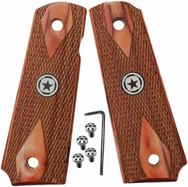 1911 Grips Full-Size Grips W/Screws Ambi Cut Gun Grips Fits Springfield Colt