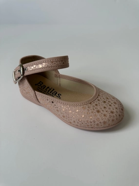 191/231 Metallic pink mary jane w/ankle strap