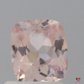 1.08cts Rectangle Cushion Light Peach Blush Champagne Sapphire