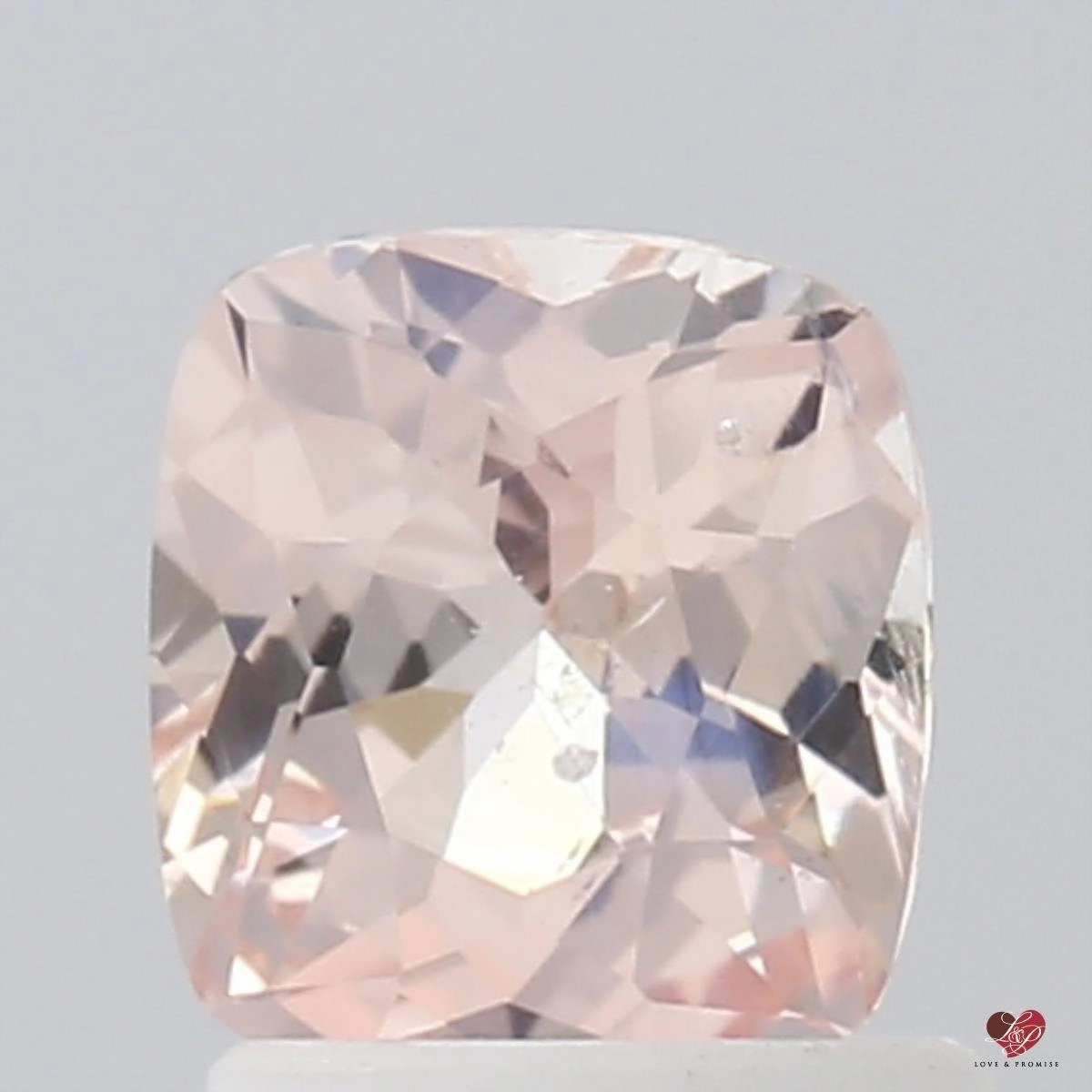 1.24cts Cushion Icy Blush Peach Champagne Sapphire