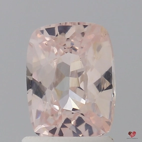 1.51cts Rectangle Cushion Light Blush Peach Champagne Sapphire