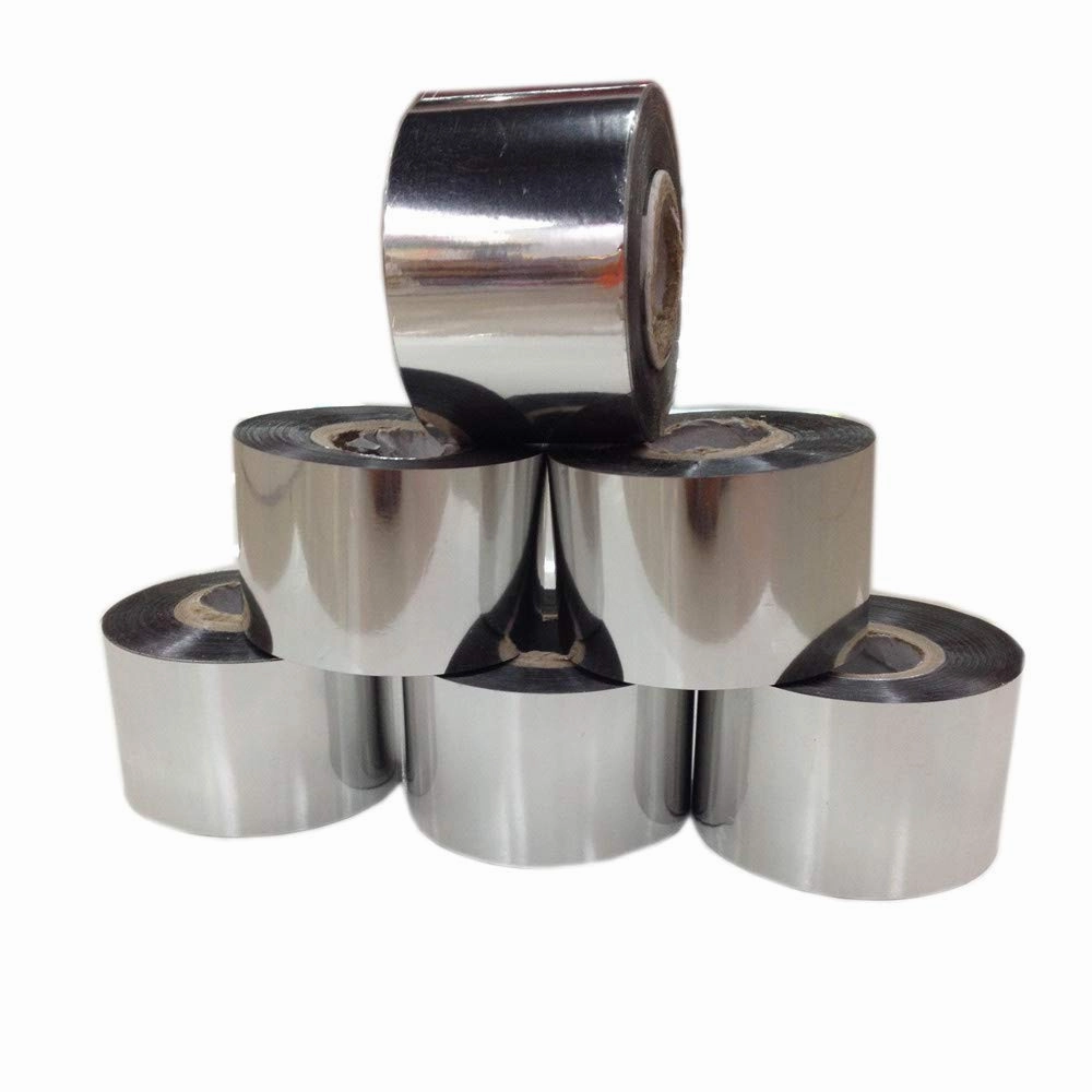 1 Roll 120m Rose Gold Laser Matte Nail Transfer Foils Decorations Metal Gold Silver Paper Tape Nail Art Polish Wraps Decals DIY Nail Beauty Stickers Accessories (Silver)