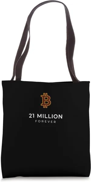 21 Million Mining Bitcoins Nakamoto HODL Fiat Bitcoin Tote Bag