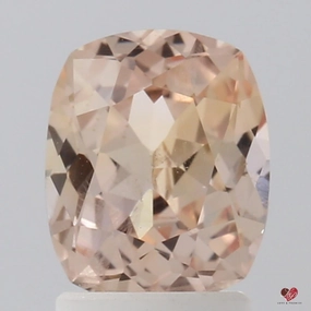 2.00cts Rectangle Cushion Medium Peach Blush Champagne Sapphire
