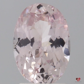 2.54cts Oval Light Peach Blush Champagne Sapphire