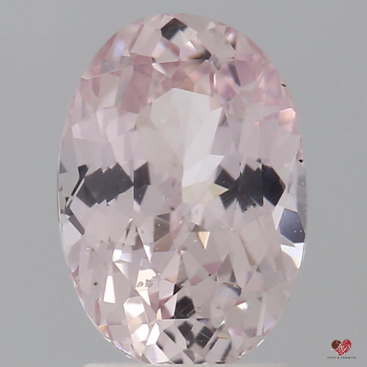 2.54cts Oval Light Peach Blush Champagne Sapphire