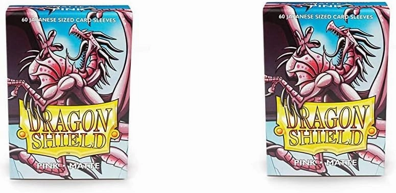 2 Packs Dragon Shield Matte Mini Japanese Pink 60 ct Card Sleeves Value Bundle! …