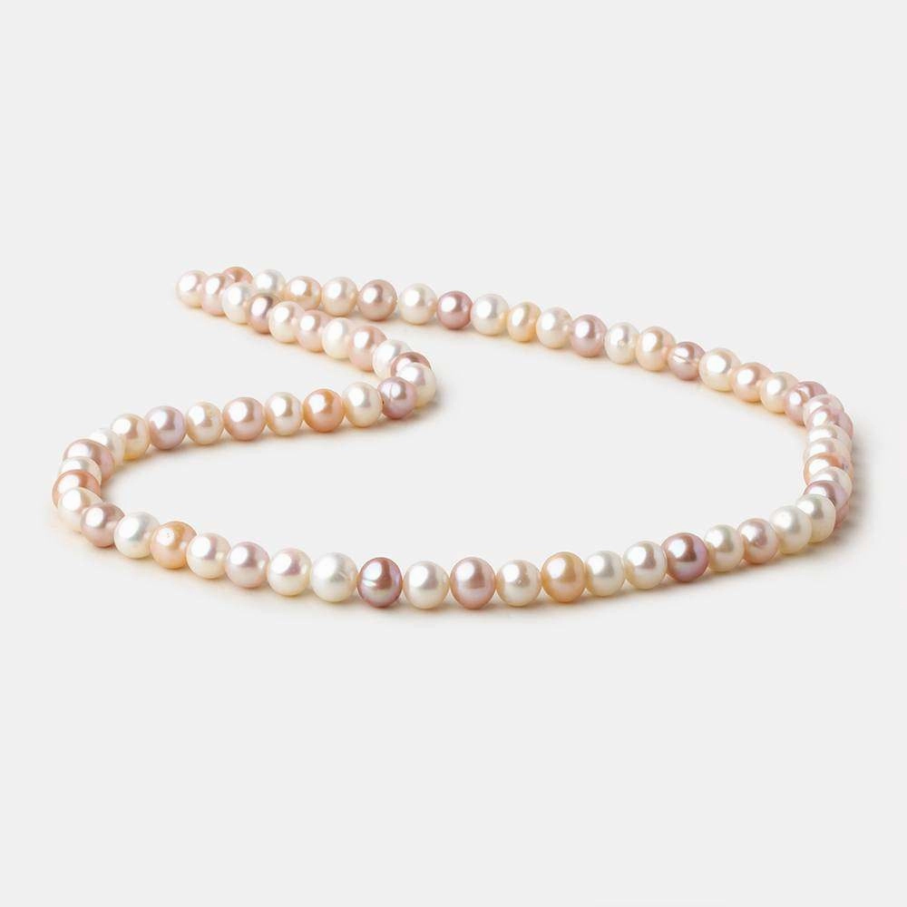 6x5-7x6mm Tri Color side drilled Baroque freshwater pearls 16 inch 68 pieces