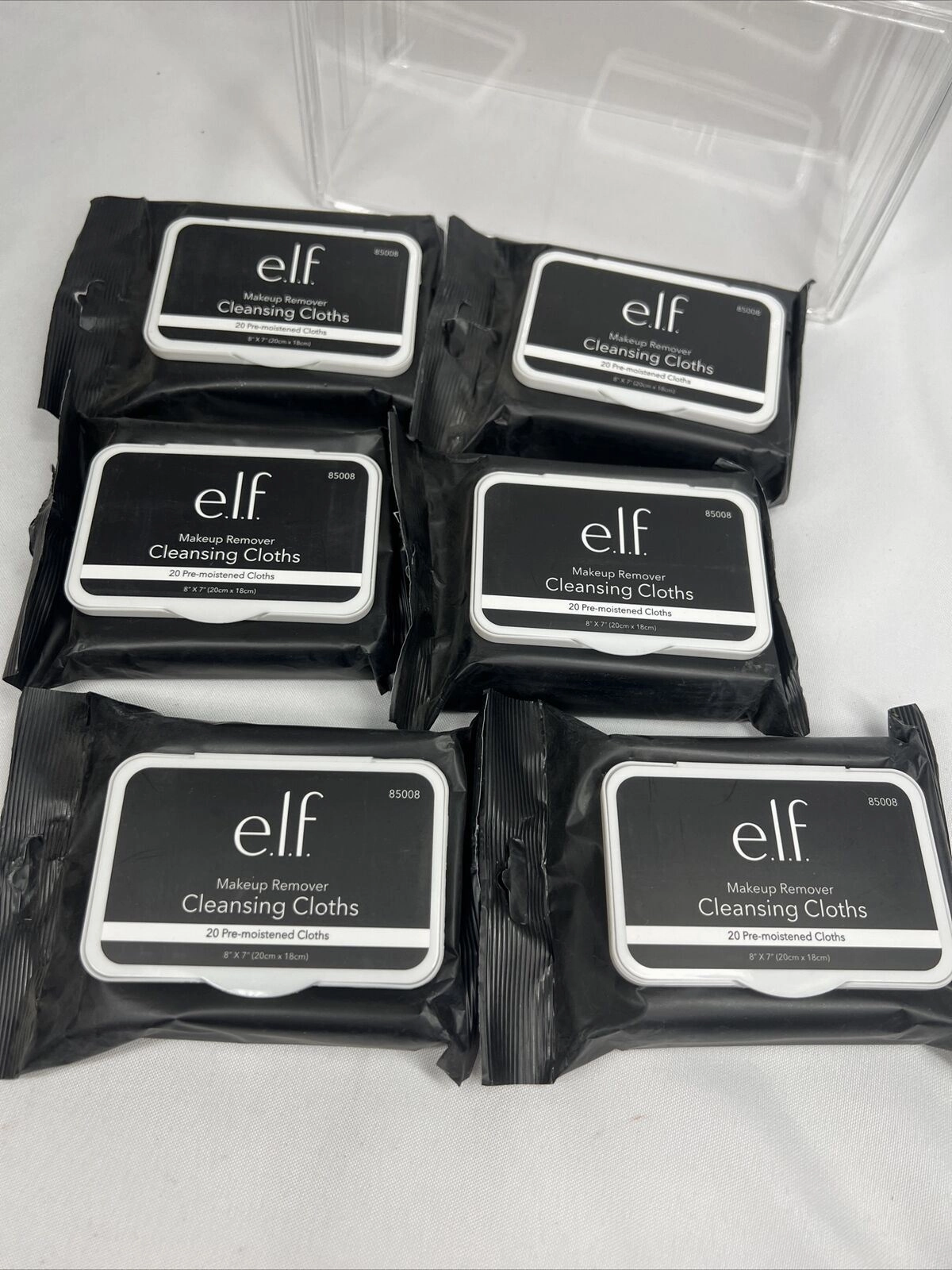 (6)  e.l.f. Makeup Remover Cleansing Cloths 20 Pre-Moistened Cloths 120 Wipes