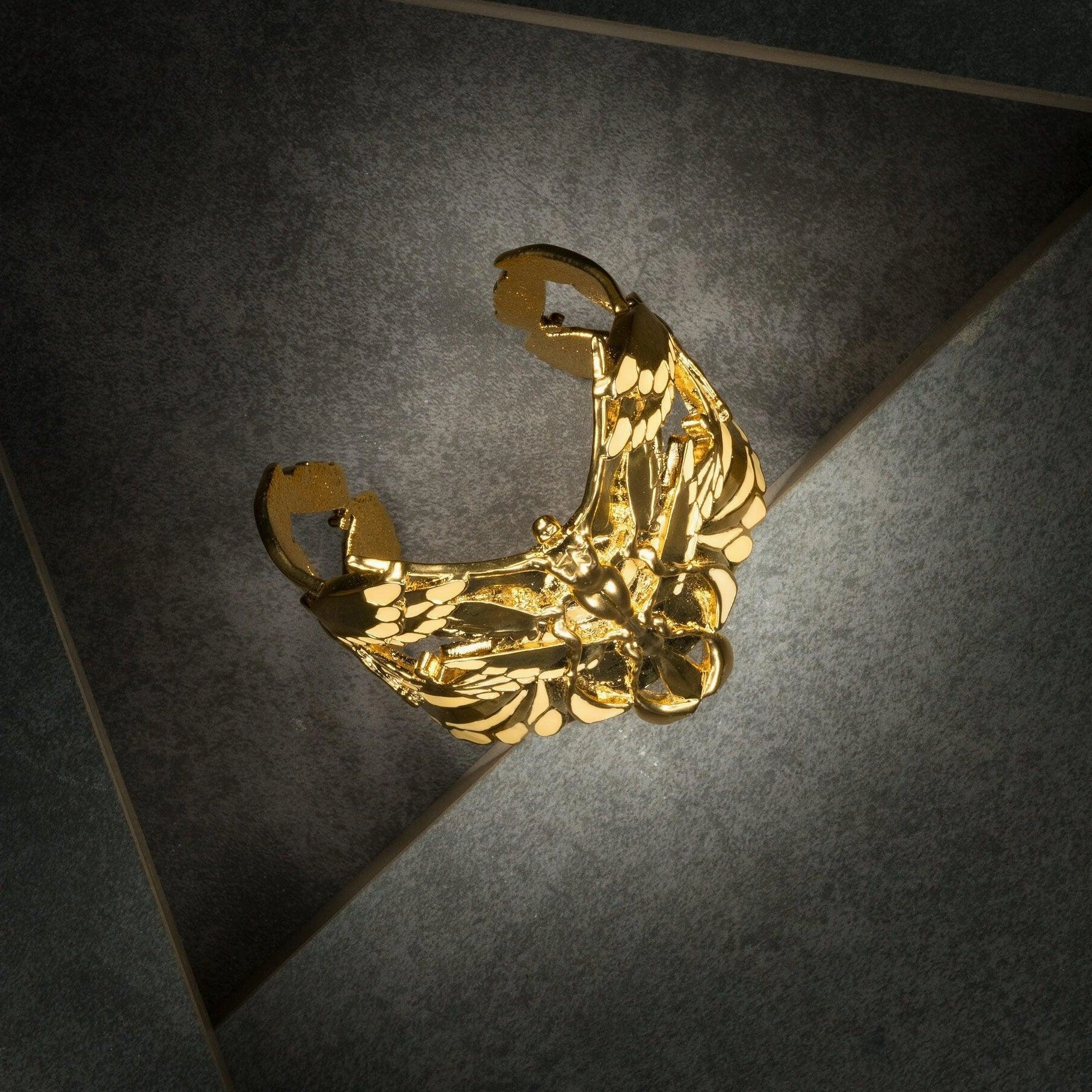"Soaring" Cuff Bracelet - Gold & Champagne