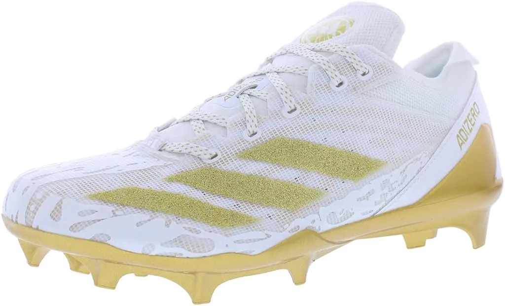 Adidas Adizero Electric Mens Shoes Size 8.5, Color: Cloud White/Gold Metallic/Cloud White-White/Chalk White