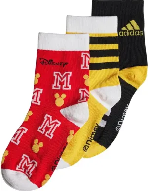 Adidas EVK55 Kids Mickey Mouse Socks, 3 Pairs