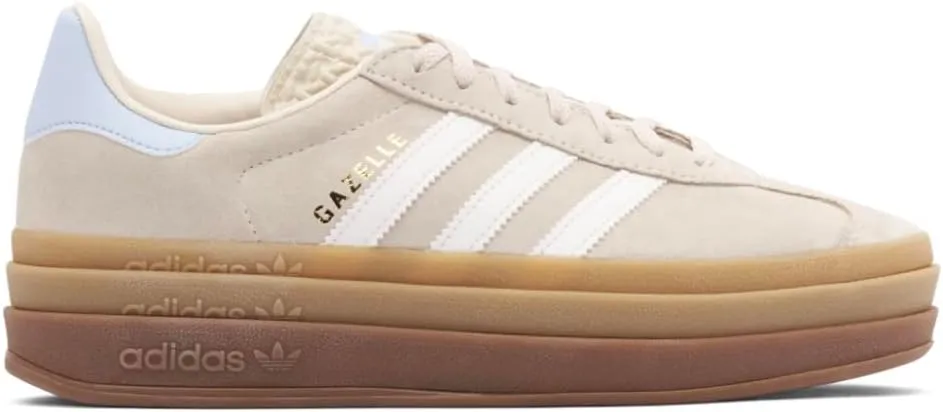 Adidas Gazelle Bold J Big Kid Sneaker (Wonder White Clear Sky, US Footwear Size System, Adult, Men, Numeric, Medium, 4)