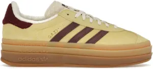 adidas Gazelle Bold Womens Sneaker (Yellow Maroon, 9)