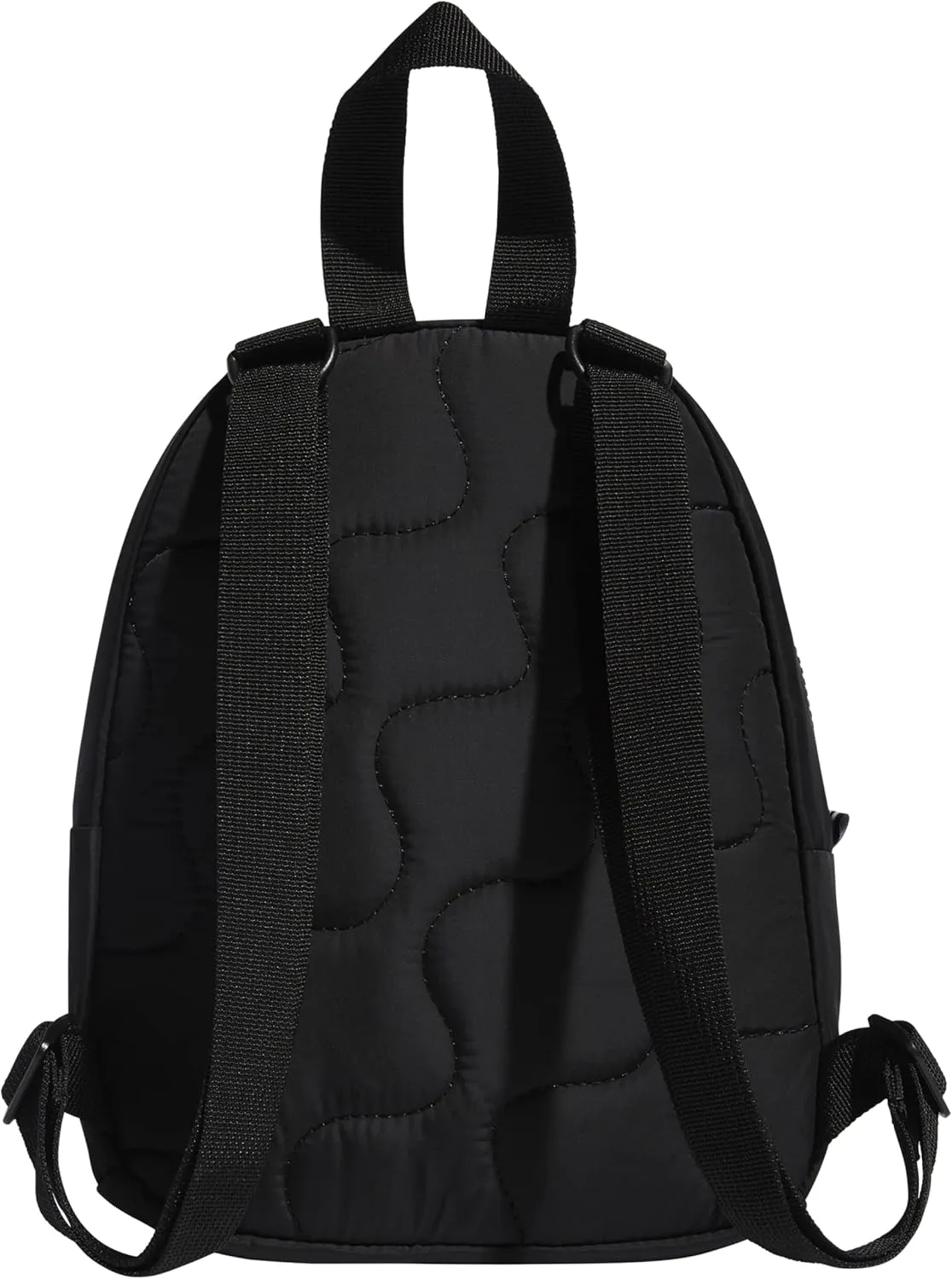 adidas Linear Travel Bag Small Men Womens Mini Backpack, Black/White/Gold, OSFA
