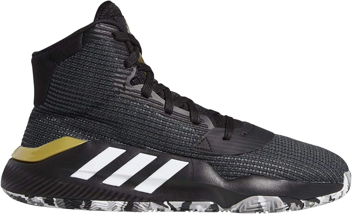 adidas Pro Bounce 2019 Shoe - Men's Basketball Core Black/White/Grey