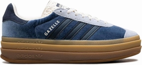 Adidas Gazelle Bold Womens Sneaker (Preloved Blue Ink Velvet, 7.5)