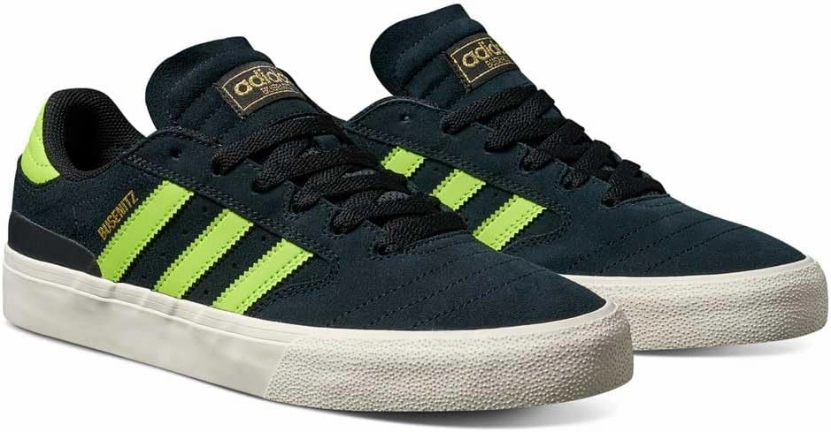 adidas Men's Busenitz Vulc Ii Shoes - Core Black/Solar Slime/Gold Metallic, 13.5