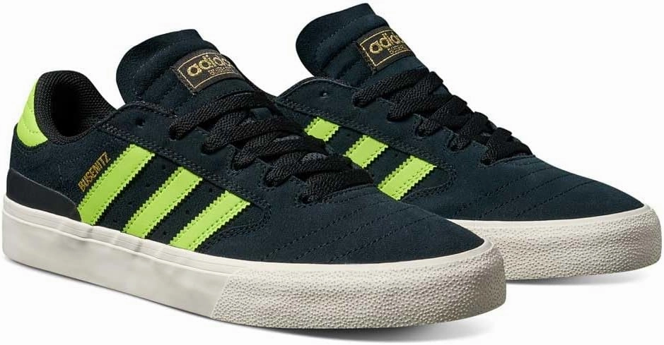 adidas Men's Busenitz Vulc Ii Shoes - Core Black/Solar Slime/Gold Metallic, 9.5