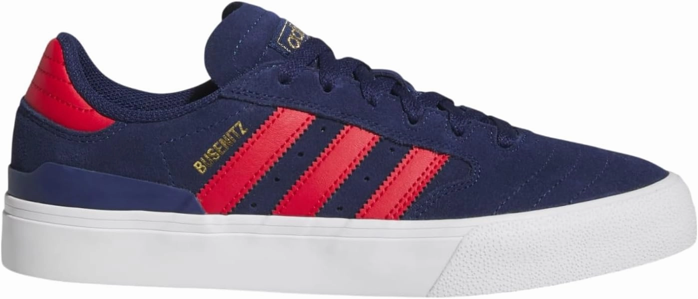 adidas Men's Busenitz Vulc II Skate Shoes - Dark Blue/BetterScarlett/Gold Metallic, Size: 8.5