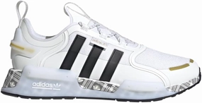 Adidas NMD V3 Mens Shoes Size 10, Color: White/Black/Gold-White