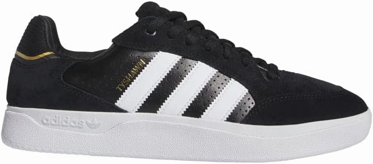 Adidas Tyshawn Low Shoes - Core Black/Cloud White/Gold Metallic - 10.5