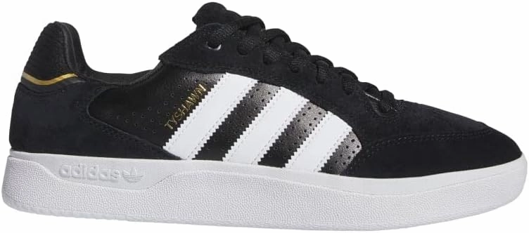 Adidas Tyshawn Low Shoes - Core Black/Cloud White/Gold Metallic - 13.0