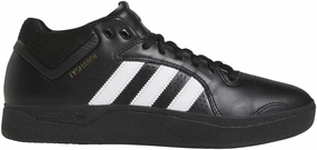 Adidas Tyshawn Shoes - Core Black/White/Gold Metallic - 8.0