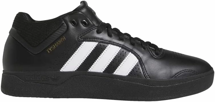 Adidas Tyshawn Shoes - Core Black/White/Gold Metallic - 8.0