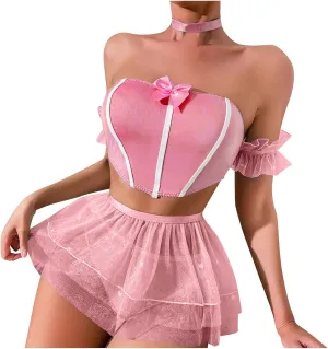 Adult Lingerie Womens Bralette And Panty Set Strappy Lace Sexy plus Size Hell Bunny