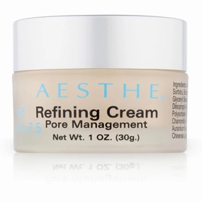Aesthe Refining Cream - Pore Management - Oily & Combination Skin Types - Botanical Creams to Balance, Soften, Refine Pores - Non-Greasy - Aloe, Jojoba, Safflower - Vegan, Gluten-Free - 1 oz