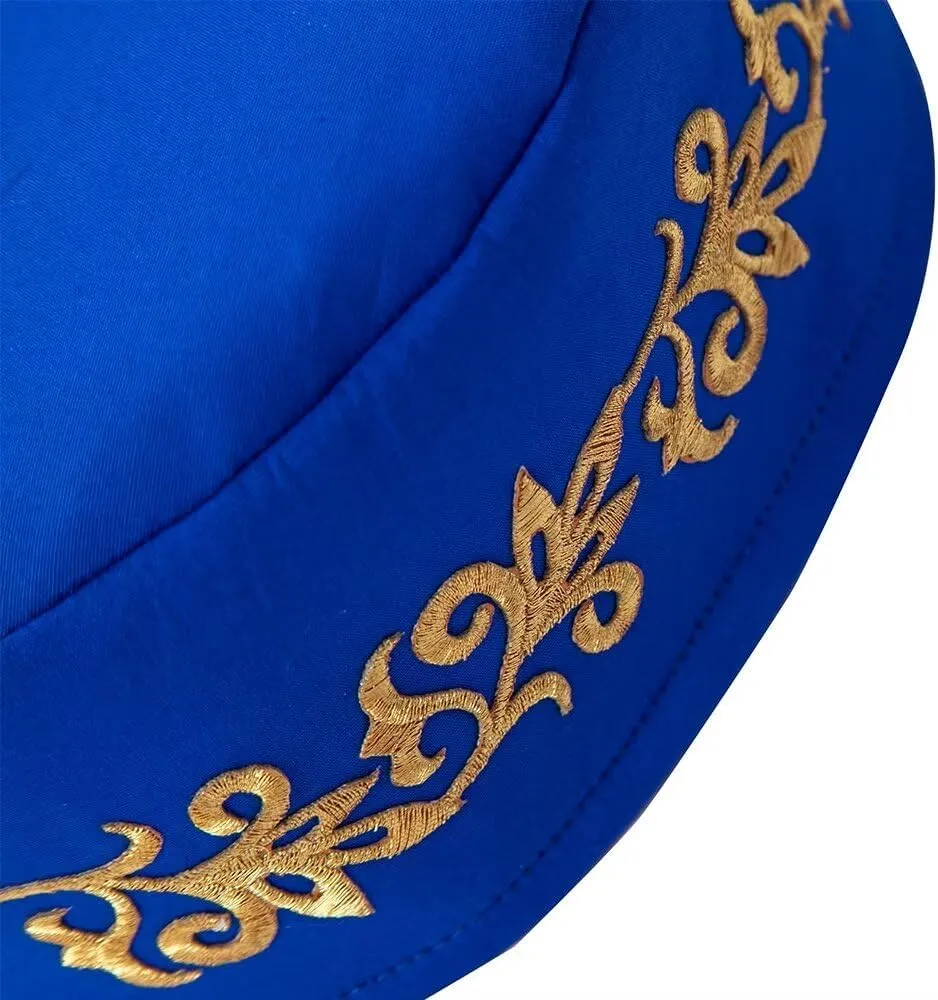 African Kufi Hat with Gold Embroidery Ankara Kufi Hats Men Hat Accessory Cap