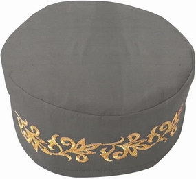 African Kufi Hat with Gold Embroidery Ankara Kufi Hats Men Hat Accessory Cap