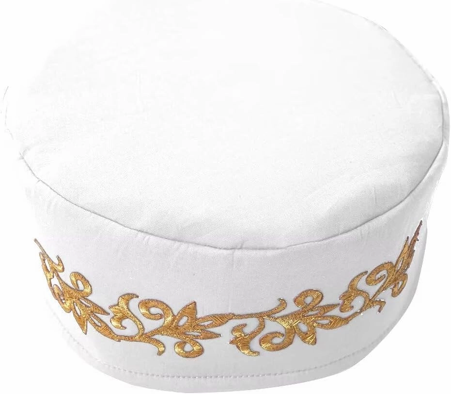African Kufi Hat with Gold Embroidery Ankara Kufi Hats Men Hat Accessory Cap