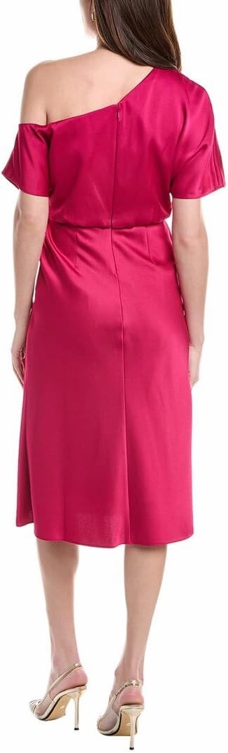 Aidan Mattox Crepe Back Satin Midi Dress
