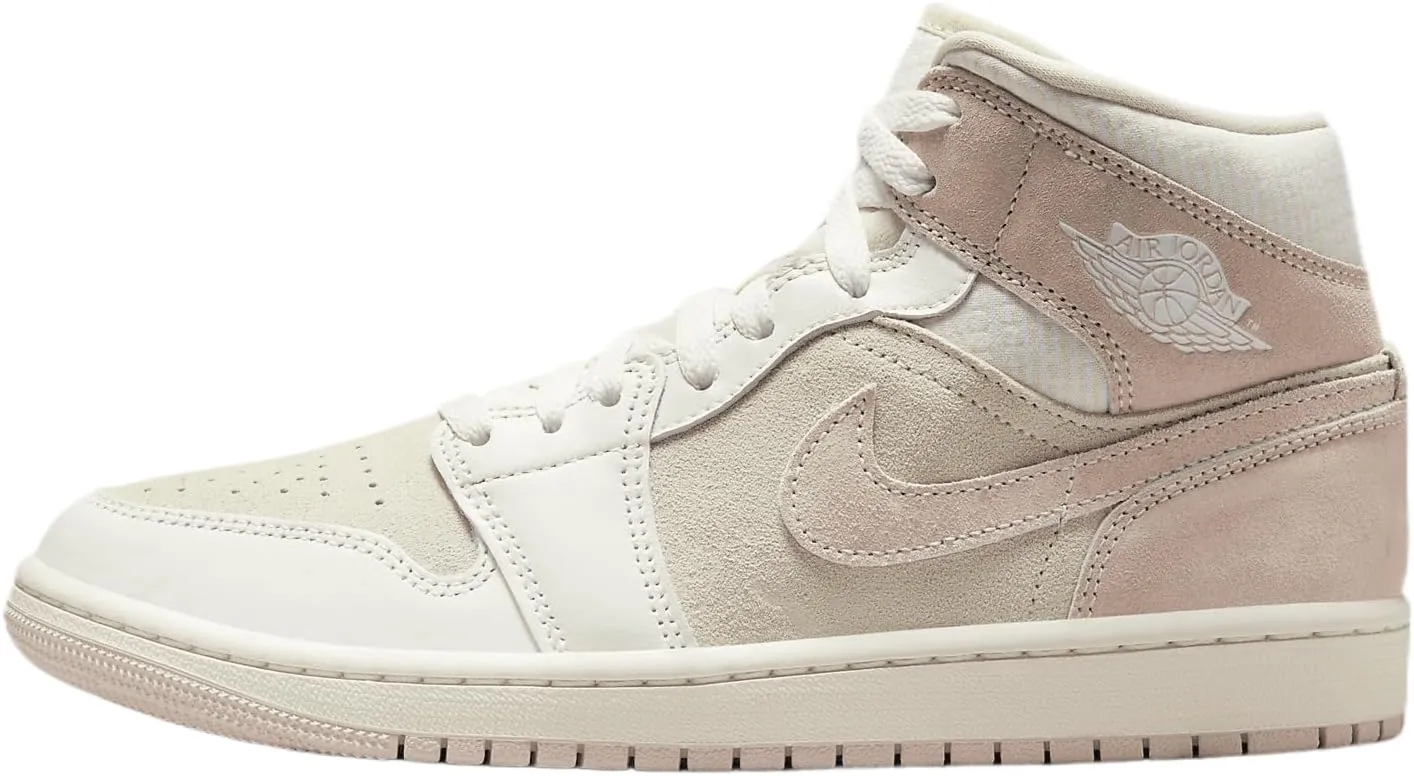 Air Jordan 1 Mid SE Women's Shoes (FQ1926-161, Coconut Milk/Sail/Legend Pink) Size 10.5