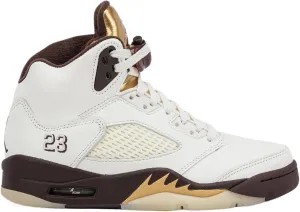 Air Jordan 5 Retro Golden Ticket Womens Lifestyle Shoes (Earth/Metallic Gold/Sail/Muslin) Size 8