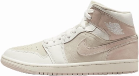 Air Jordan 1 Mid SE Women's Shoes (FQ1926-161, Coconut Milk/Sail/Legend Pink) Size 11