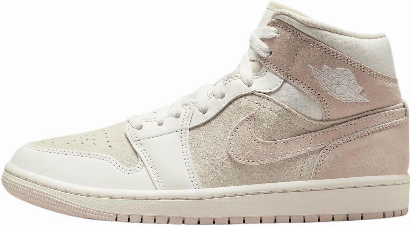 Air Jordan 1 Mid SE Women's Shoes (FQ1926-161, Coconut Milk/Sail/Legend Pink) Size 12