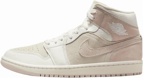 Air Jordan 1 Mid SE Women's Shoes (FQ1926-161, Coconut Milk/Sail/Legend Pink) Size 12
