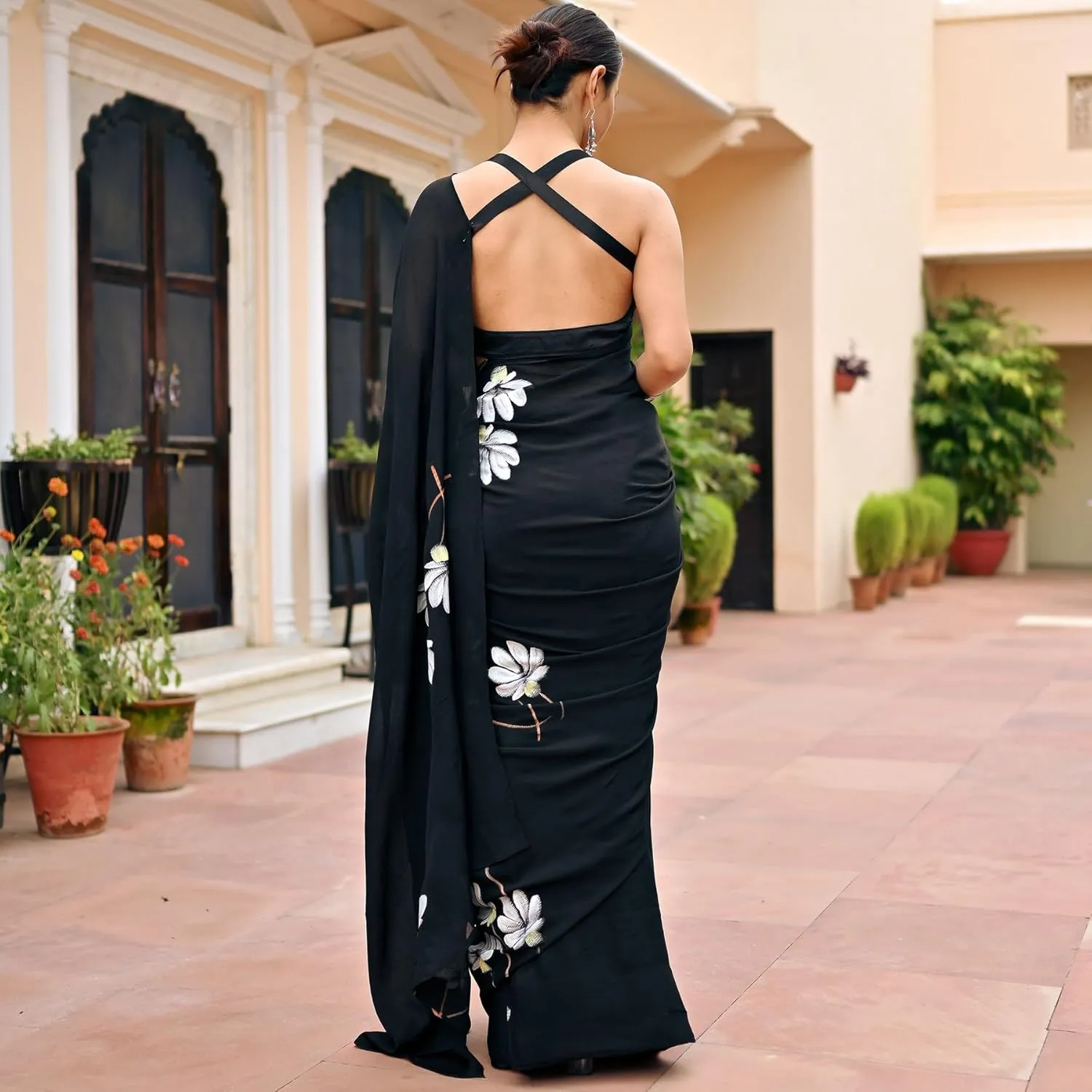 Alia Bhatt Collection: Floral Printed Satin Silk Sarees for Parties