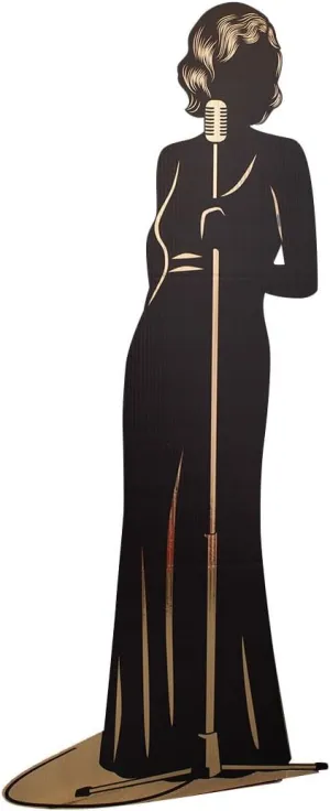 Anderson's Metallic Cardboard Jazz Singer Standup Kit, 1920s Theme, Props, Photo Booth, Photo Ops