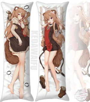 Anime The Rising of The Shield Hero Girl Raphtaria 59"x19" Throw Pillowcase Cushion Cover Hugging Body Pillow Case Game Otaku Pillow Cover (Grey_a)