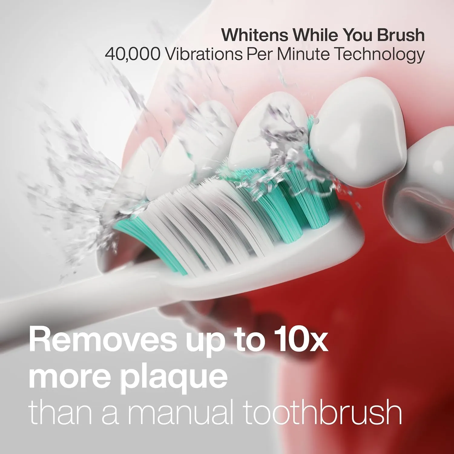 Aquasonic Vibe Series Ultra-Whitening Toothbrush – ADA Accepted Electric Toothbrush - 8 Brush Heads & Travel Case – 40,000 VPM Motor & Wireless Charging - 4 Modes w Smart Timer – Satin Rose Gold