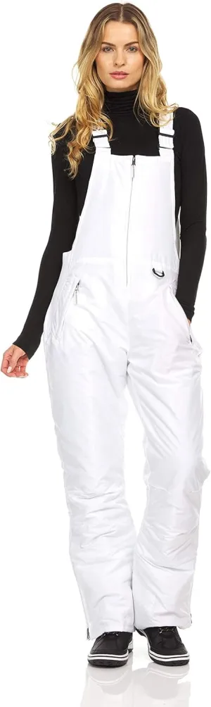 Arctic Quest Womens Ski Snow Bibs Pants Insulated Water Resistant Overalls Snowboarding Winter Waterproof Pants Women