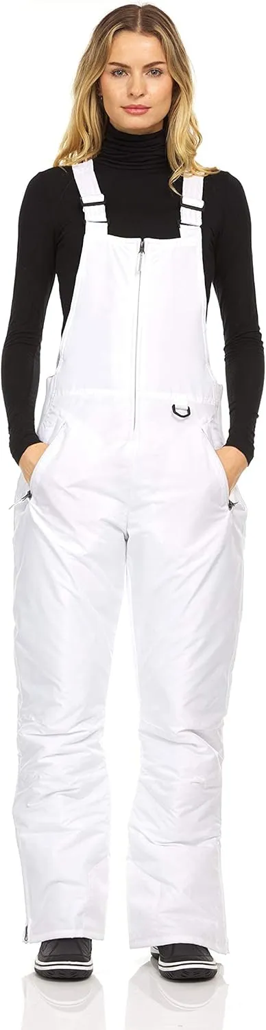Arctic Quest Womens Ski Snow Bibs Pants Insulated Water Resistant Overalls Snowboarding Winter Waterproof Pants Women