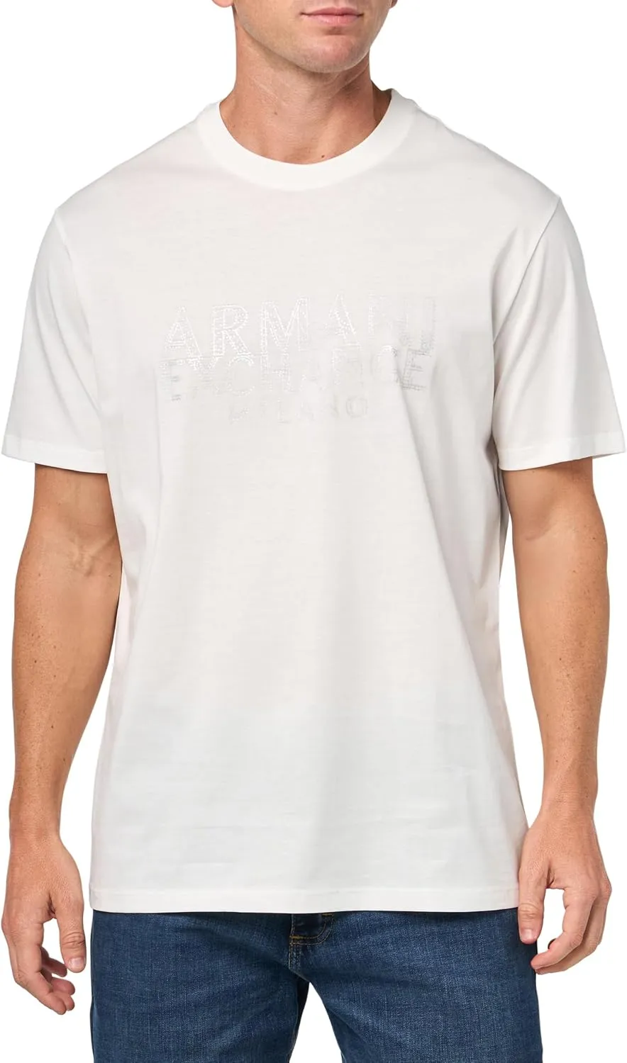 Armani Exchange Men's Ax Milano Black & Gold T-Shirt